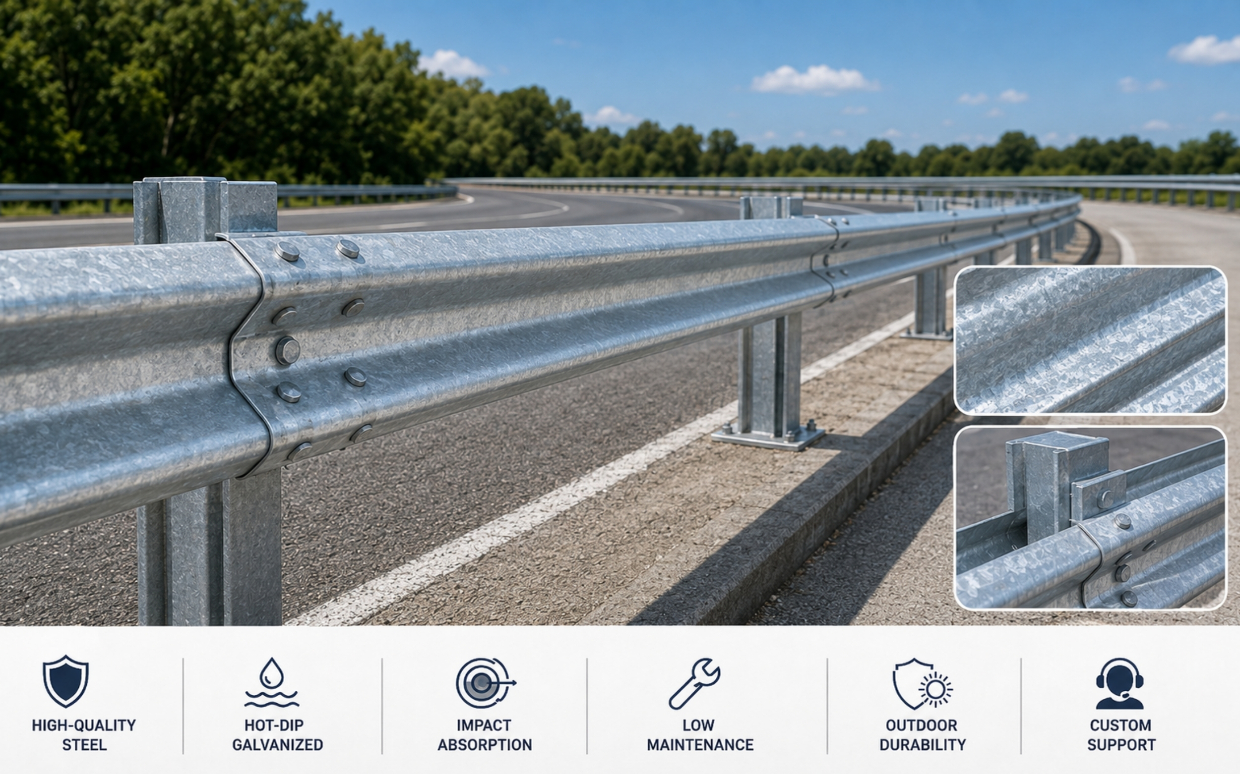 Crash Barrier construction and performance features