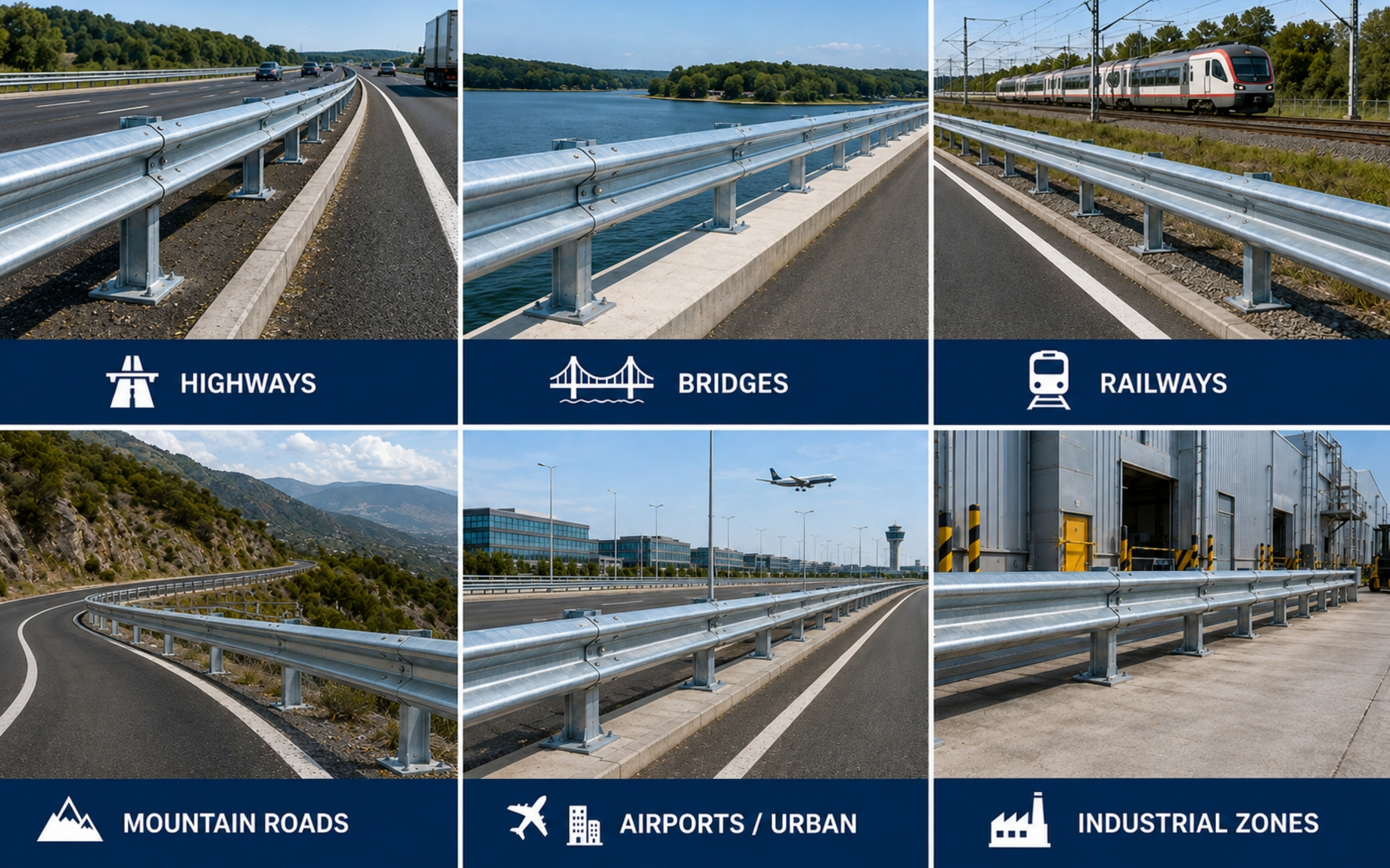 Crash Barrier applications across infrastructure projects